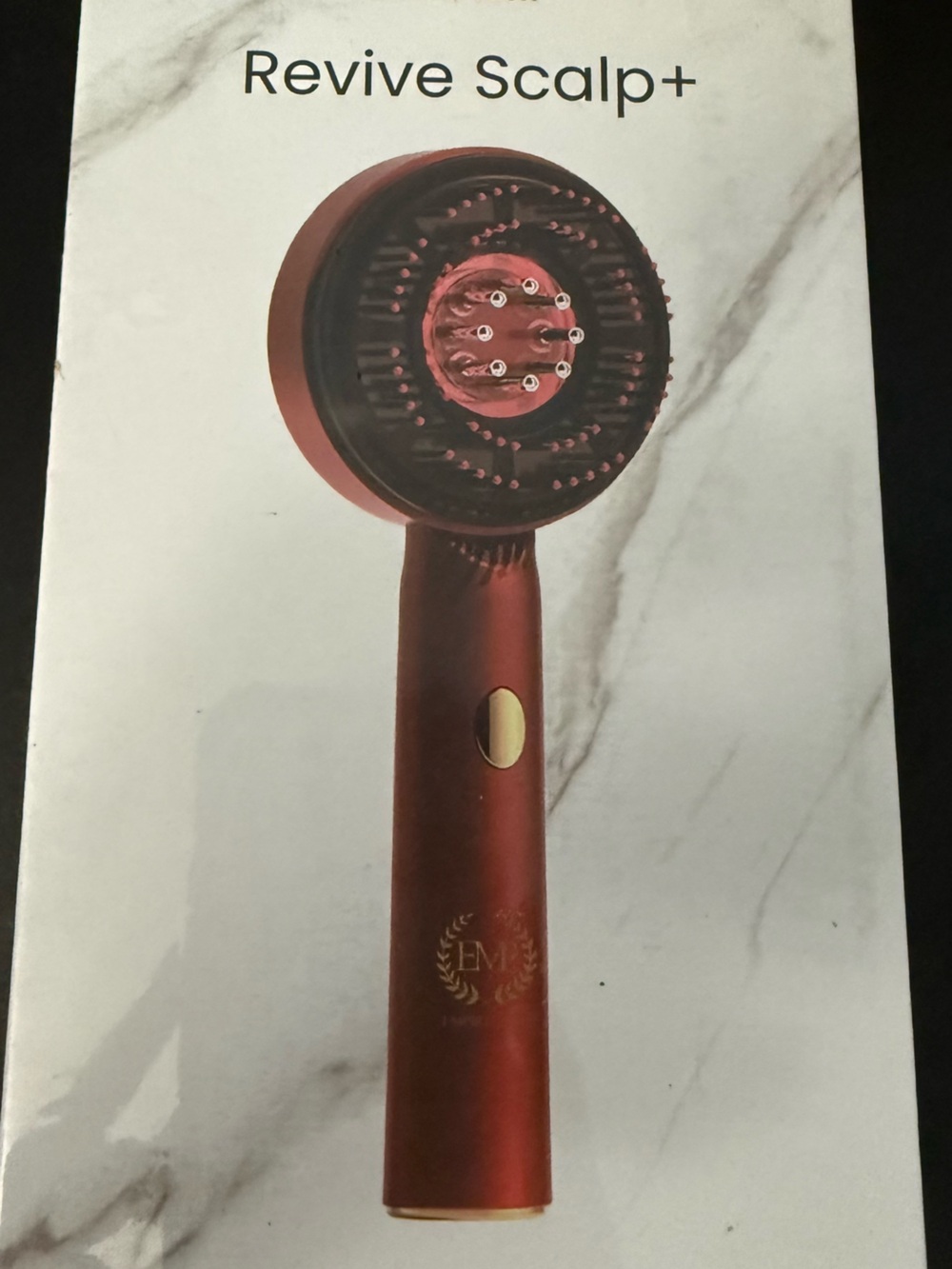 Red Hair Dryer Brush - Metallic Red